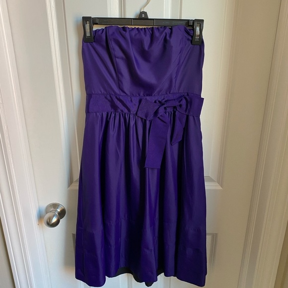 The Limited Purple Strapless Bow Dress - Picture 1 of 7